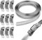 Baxcdyswe 300cm Fascette Metalliche, 10 Pezzi Regolabili Fascette Stringitubo Acciaio Inox Metallo Set per Tubi Gas Domestici, Dell'Acqua, Tubi Automobilistici, Serbatoi, Lavatrice, Tubazioni Cavi