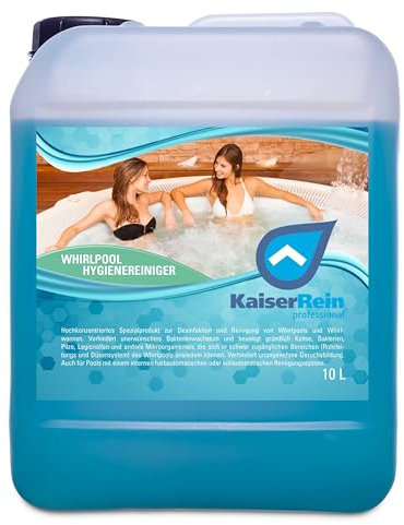 KaiserRein Whirlpool Desinfektionsmittel 10L ohne Chlor - Zuverlässige Wasserpflege und Reinigung für Eisbäder, Whirlpools, Pools, Whirlpool Reiniger Desinfektion, Whirlpoolreiniger, Poolreiniger