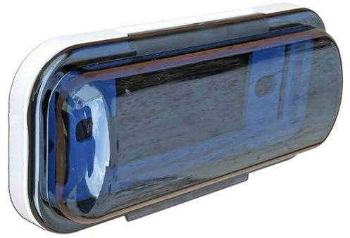 KIT SET PER PYLE PLMRCW1 protezione marina per autoradio stereo, 1 din, colore bianco, barca, gommone, piscina, imbarcazioni, con molla flip-up, 1 pezzo