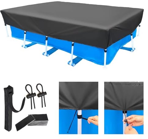 400 x 200 cm cubierta rectangular de piscina 4 x 2 m Fundas para piscinas impermeable resistente al polvo resistente a los rayos UV