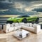 Grün 3D Fototapete Vlies Auto Grüner Sportwagen Moderne Wanddekoration 3D Effekt, Für Schlafzimmer Wohnzimmer Büro & Flur, Premium Kunstdruck Wandtapete Tv-Hintergrund B200 X H140 Cm