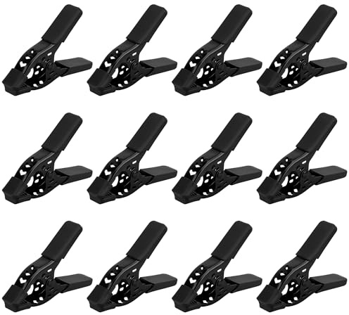 12-Piece 4 inch Heavy Duty Metal Spring Clamps: Spring Metal Clamps for Woodworking, 2.5-inch Jaw Opening, Heavy Duty Clips for Pool Cover Backdrop Stand Clamp