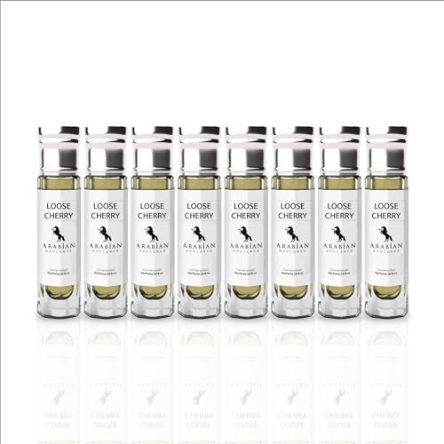 Arabian Opulence FR313 Loose Cherry Roll-on Parfümöl | Konzentriertes Parfüm Körperöl | Langanhaltendes Parfüm auf Ölbasis für Männer und Frauen | Reisegröße Alkoholfreies Parfümöl (6ml, 8er-Pack)