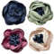 Broche Fleur 4pcs Broches en Satin de Soie en Forme de Fleur Élégante Broche Vintage pour Femme Robe Costume Bijoux Épingle Broches Et Pins Pour Vêtements Mariage Fête Danse Banquet Cérémonie