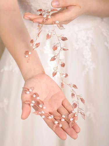PKINN Cinture Cintura Fatta a Mano in Argento Oro Rosa Cintura per Abiti da Donna Cintura per Gioielli da Sposa-Rosa-Taglia Unica