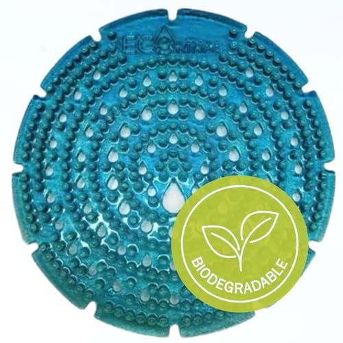 WELTNEUHEIT! 10x Urinalsieb selbstauflösend, 100% biologisch abbaubar & ohne Mikroplastik, Hergestellt in Deutschland, aus zertifiziertem Material, selbstabbauend, blau