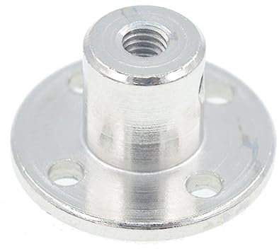 Flange Coupling Connectors,Guide shaft coupling, 2Pc Coupling Flange Nut Motor Guide Shaft Coupler Flange Motor Connector Screw Coupling Motor Coupling Rigid(M 3)