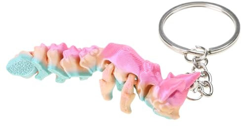 3D-Drucker Fuchs | bewegliche Füchse Figur Schlüsselanhänger | 3D-gedruckte bewegliche Füchse Schlüsselanhänger für Dekoration und Spielen, Regenbogenfarben, One size
