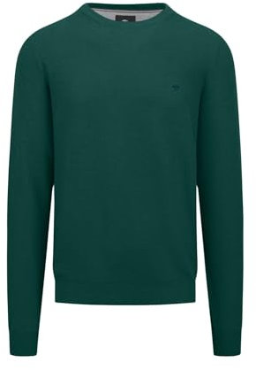 Pullover aus Baumwolle mit Rundhalsausschnitt dark emerald / 3XL