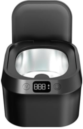 Ultraschallreiniger für Zahnprothesen, 48kHz 220ml Ultraschallreinigungsgerät Zahnschiene für Zahnprothesen, Aligner, Retainer, Mundschutz, Schmuck, Whitening Trays und alle Dentalgeräte(Weiß)