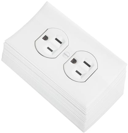 Homoyoyo 20pcs Simulated Power Socket Stickers Electrical Outlet Decals Fake Wall Socket Prank Stickers for Office Home Workplace Humor