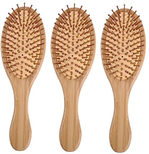 BAZEITFLOW 3pièces Brosse à Cheveux Avec Massage Peigne Oval Démêlage Et Relaxation