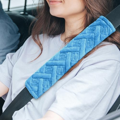 2 Stück Sicherheitsgurt-Pads,Komfort Sicherheitsgurt-Kissenbezug (Blau) | Sicherheitsgurt-Schultergurt,Autogurt Polster für Erwachsene & Kinder,Universal Gurtpolster Auto Kompatibel mit allen Autos