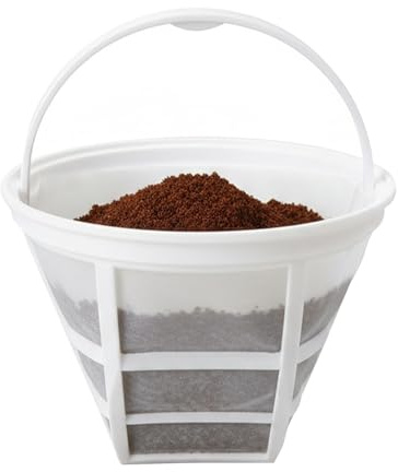 Filtro reutilizable para café - colador reutilizable y lavable - Cesta de filtro con asa para cafeteras con capacidad de 6-8 tazas - Para café y té en casa en la cocina