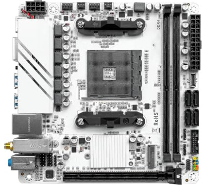 pc motherboard Fit For JGINYUE AM4 ITX Motherboard Supports Ryzen R3 R5 R7 1/2/3/4/5 Series CPU DDR4 RAM Desktop PC PCI-E 3.0 B450I-PLUS ARGB MB
