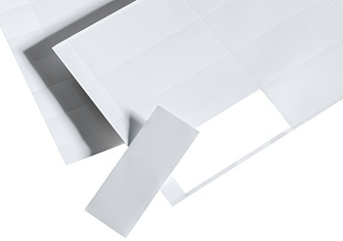 Perforierte Papieretiketten für COROSET magnetische Etikettenhalter/Etikettenträger/Etikettenhüllen/Einstecktaschen (10 Stück, 88 x 25 mm, 20 Stk. je Bogen)