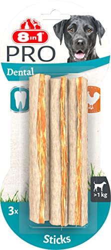 8in1 Pro Dental Sticks - Bastoncini da Masticare Sani per Cani per la Cura dei Denti, 3 Pezzi