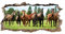 nikima - 125 Wandtattoo Pferde Braun Koppel Wiese - Loch in der Wand - in 6 Größen - Wunderschöne Kinderzimmer Sticker Aufkleber Bezaubernde Wanddeko Wandbild Mädchen - Größe 1000 x 500 mm