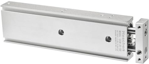 Heschen Cilindro neumático de Aluminio Doble, CXSM 20-150, Guía Varilla Placa Varilla Doble Guiado Neumático, rodamiento Deslizante amortiguado, Diámetro de 20mm, Carrera de 150mm, Doble Efecto