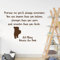 Winnie the Pooh Wandaufkleber mit Zitat You are braver than you believe, stronger than you seem Medium (460 x 340mm) schokoladenbraun