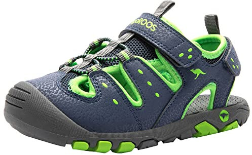 KangaROOS Herren K-Trek Sandale, dk navy/lime, 42 EU