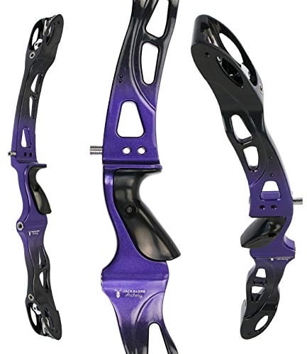 Jackalope Zircon Mittelstück ILF Schwarz Violett 1038 g Rechtshand 25 Zoll | Aluminium Magnesium Legierung einstellbare Wurfarmausrichtung zusätzliche Buchsen für Zubehör gepolsterte Tasche
