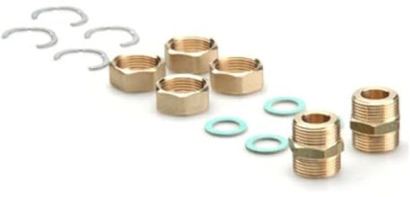 SET COLLEGAMENTO TUBI ACCIAIO CORRUGATO PER TWIN SOLAR DN 16-3/4