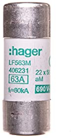 Zylindersicherung 22x58 aM 63A LF563M hager Polo 3250614062315