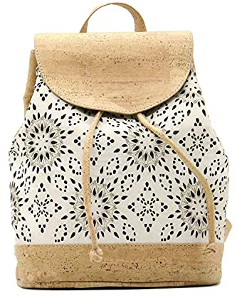 Malandro Fashion Kork Rucksack 'ELEA white'