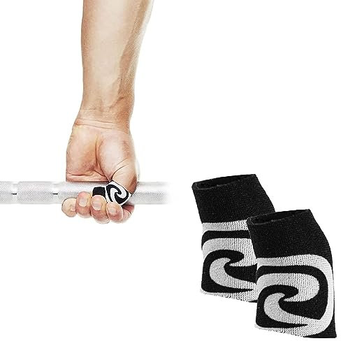 Rehband 1 x Paar Daumenbandagen Kraftsport, Hook Grip Tape Alternative, Daumen-Sleeve für Kreuzheben, Daumenschutz Crossfit & Powerlifting, Größe:S/M