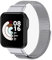 Niboow Correa Compatible con Xiaomi Mi Watch Lite, Ajustable Malla Correa, Magnética Pulsera Repuesto Metal De Acero Inoxidabl, Compatible con Xiaomi Mi Watch Lite-Plata
