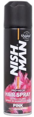NISHMAN Color Hair Spray – 150 ml (rosa)