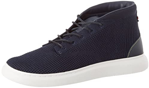 Tommy Hilfiger Stivali Bassi Uomo Knit Hybrid Boot con Lacci, Blu (Desert Sky), 42 EU