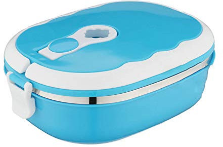 ZYNCUE Lunch Box Insulated Leak Proof Lunch Box 1 Layer 900ml for Adults and Kids - Thermal Lunch Container,Blue