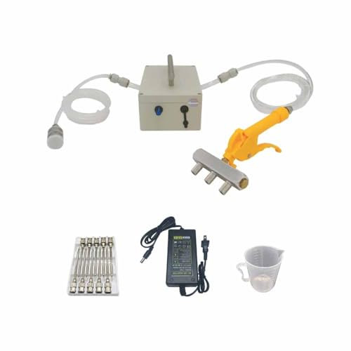 LeTkingok AC 100-240V Bomba Eléctrica de Inyección de Solución Salina, Máquina de Escabechar Carne Jeringa Procesadora de Carne Inyectora de Solución Salina (Juego 3)