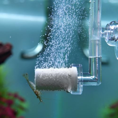 CO2 Diffusor, 360° Drehung Mini CO2 Zerstäuber, Acryl Aquarium Kohlendioxid Bubbl Counter mit Saugnapf für Aquarium Wasserpflanzen