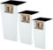 KADAX Set di 3 vasi alti per piante, Bianco Liscio, H 46,5/57,5/68 cm – fioriera grande da balcone e giardino, vaso per piante elegante