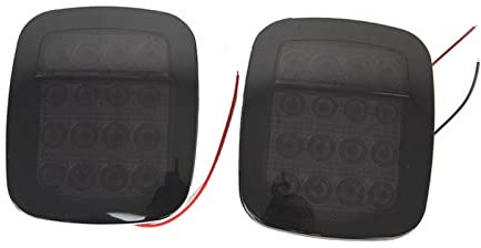 UTOYA Wasserdicht Rücklichter Auto Rücklicht Smoky Rückleuchten Bremse Rückwärts Blinker Für Jeep Wrangler TJ CJ YJ 1976-2006