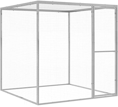 vidaXL Katzenkäfig 1,5x1,5x1,5 m Verzinkter Stahl