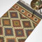 Homescapes Kelim Teppich Lucea geometrisch blau-orange 160x230 cm, Jute-Teppich handgewebt, Rautenmuster