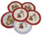 dolcecasabiancheria Sotto piatti natalizi in gobelin rotondo 30x30 Vingi Palline Albero Gnomi