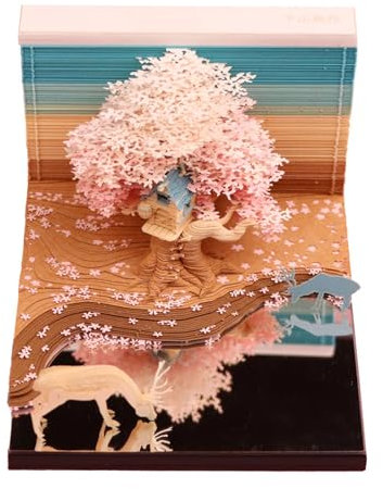 2024 3D Sakura Baumkalender, “Sakura-Termin”-Notizblock-Tischkalender, DIY-Papierschnitzerei-Kunsthandwerk-Haftnotizen, Ewiger Farbverlaufskalender Für Die Schule, Das Heimbüro