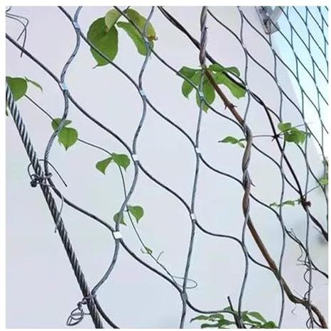 MENGHZ Flexibel Dekor Schutznetz, Zoo-Drahtgeflecht Edelstahl-seilnetz Absturzsicherungsnetz für Treppen und Balkon (Farbe : 10cm mesh Thick 2mm, Größe : 0.8x15m)