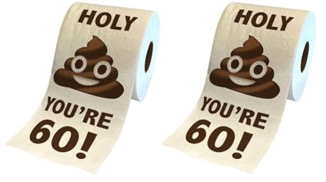 SONEIAZ 2 Rollen Lustige Toilettenpapierrolle, Geburtstagsgeschenke für Frauen, MäNner, Geschenk, Toilettenpapier, Badezimmer, Streich, Witz, Lustiges Papier, 60