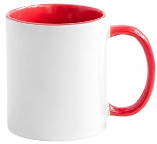 workcenter Taza de Cerámica Personalizada Premium con Fotos y Textos, Regalos Personalizados, Regalos Originales, Taza de Diseño Propio (Rojo)