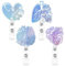 Hugwish 4 pcs porte badge enrouleur infirmiere rétractables avec Clip pour médecins et professionnels de la santé, badge aide soignante personnalisé, porte carte infirmiere, tour de cou infirmiere (4)