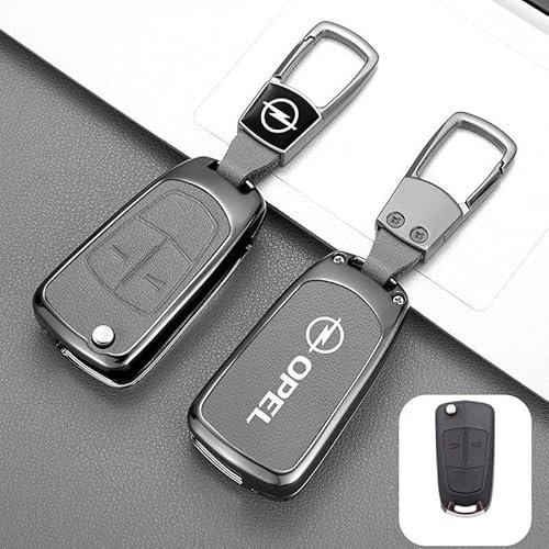 DLXYZML Auto Schlüssel Cover für Opel Adam 2012-2019,TPU Autoschlüssel Gehäuse Autoschlüssel Shell Autoschlüssel Hülle Schutz-Hülle für Autoschlüssel Antikollisions Anti Fall Autozubehör,Grey-2Key