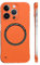 Frameless Matte Ultra Thin Magnetic Case for Iphone 16 Pro Max, 16/15/14/13, Hard Pc Slim Case Compatible with Magsafe (Orange,for iphone 14 pro max)