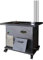 Generic Poêle à Bois Multifonctionnel en Fonte, Poêle à Bois Économique avec Réservoir d'Eau Chaude et Grand Four, Cuisinière Sans Fumée, Noir
