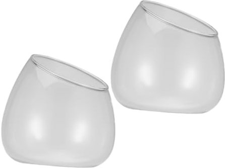 Cabilock 2piezas Botella Pequeña Transparente Recipientes De Vidrio Para Decoración De Mesa